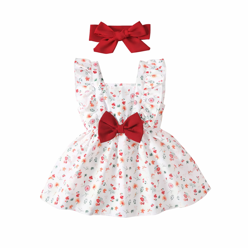 Sweet Blossom Floral Ruffle Baby Dress Set