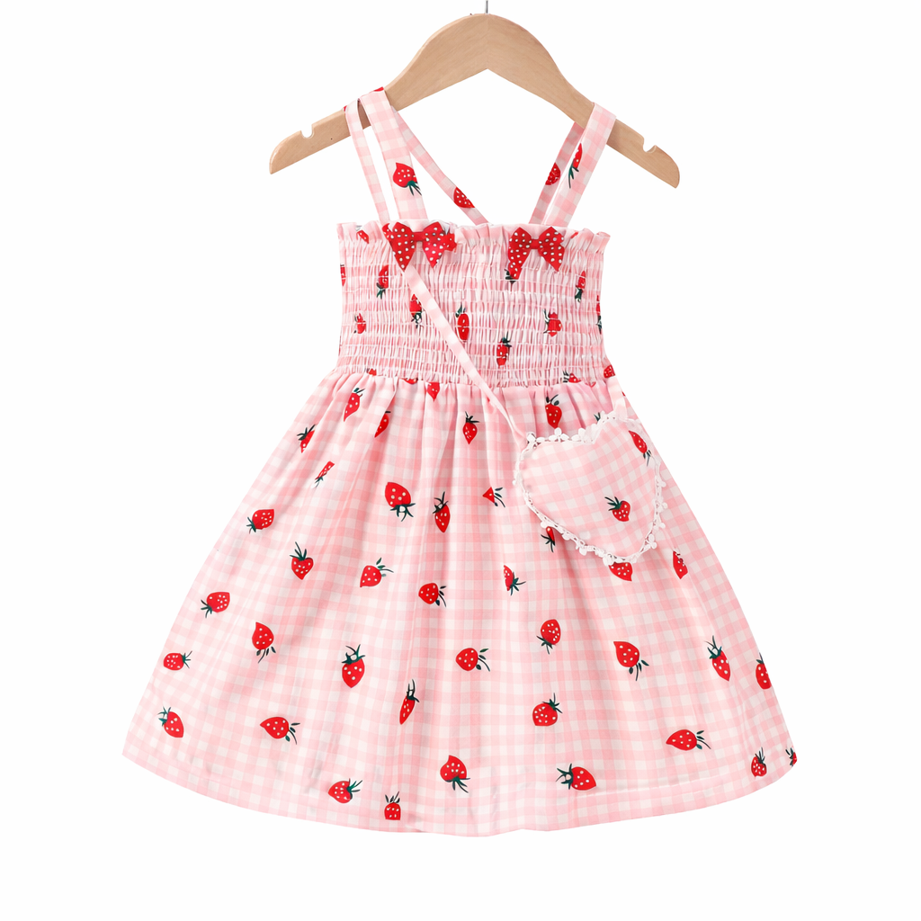 Sweet Strawberry Kid Summer Dress