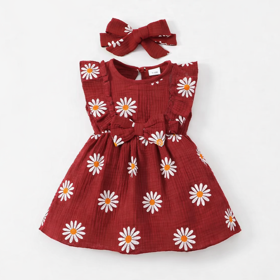 Blooming Daisy Summer Sleeveless Casual  Dress