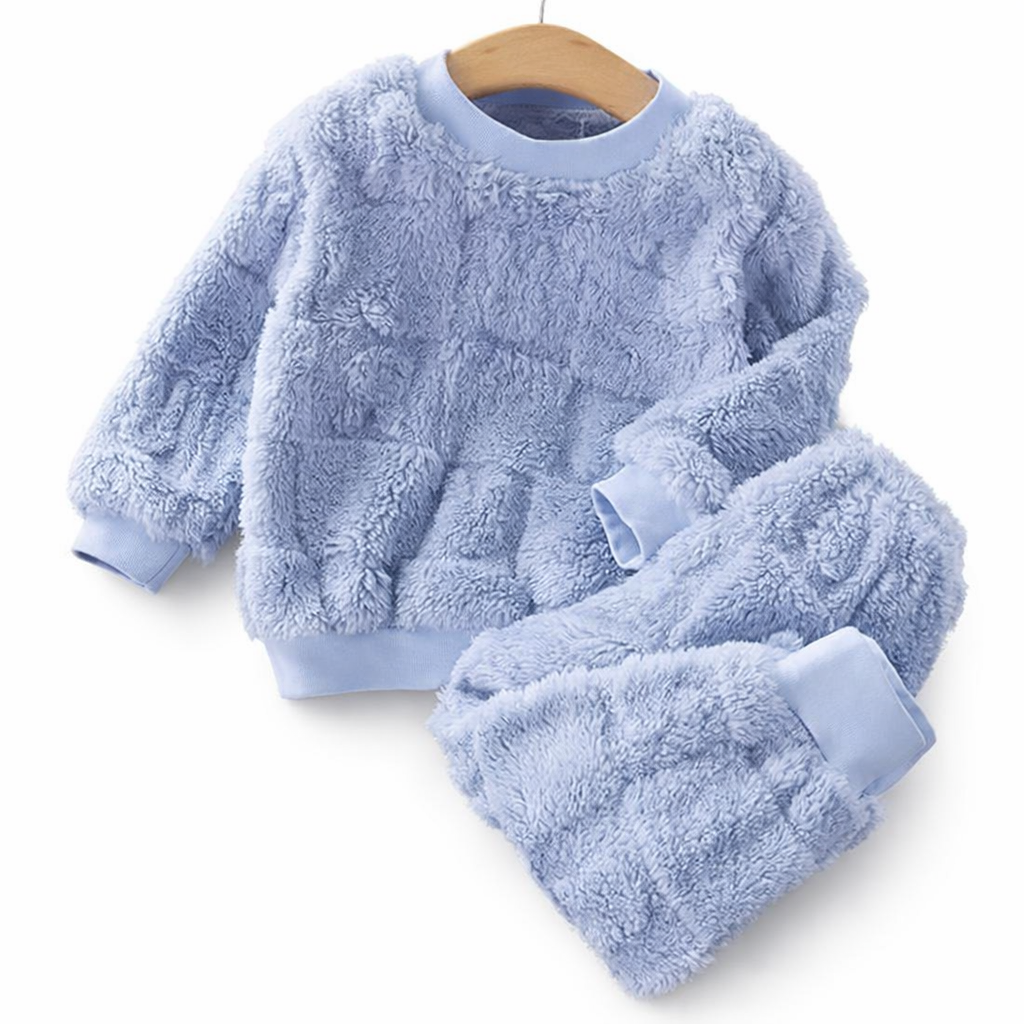 Korean Cloud Soft Kids Fleece Pajama Set