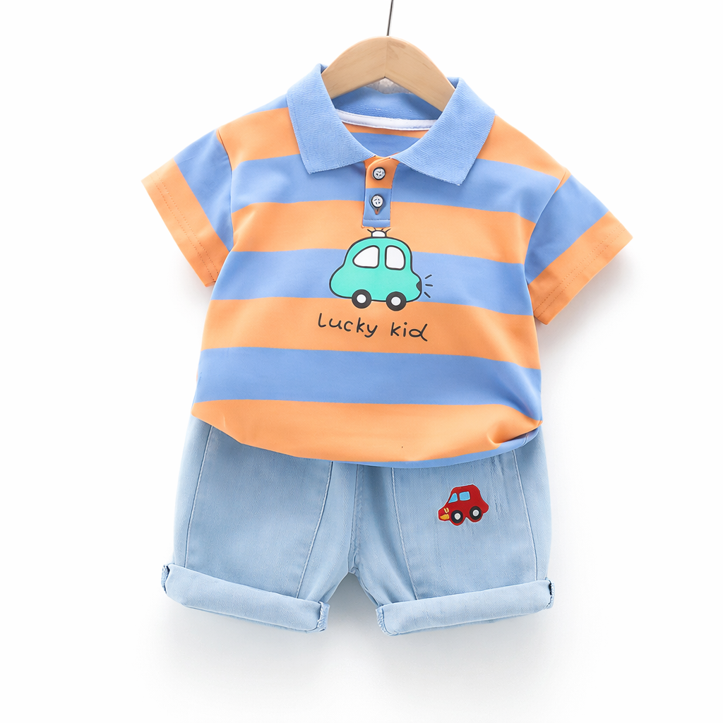 Sunny Adventure Little Kid Boy Summer Outfit