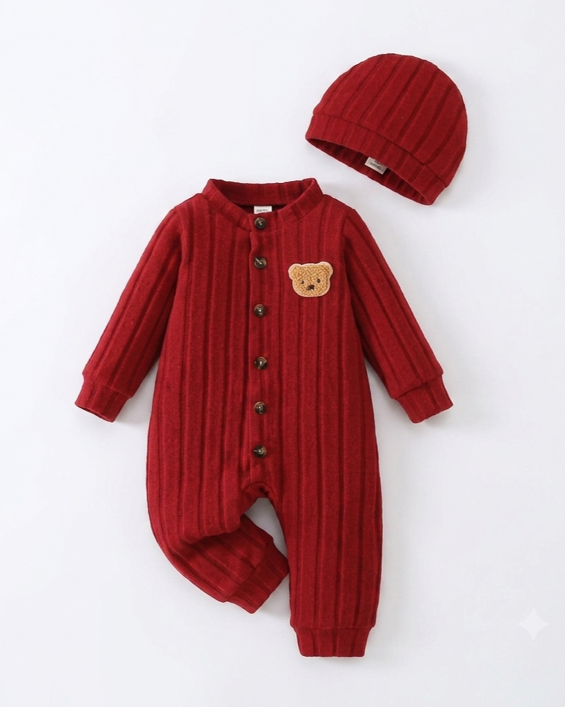 Adorable Bear Onesie for Baby’s Winter Adventures