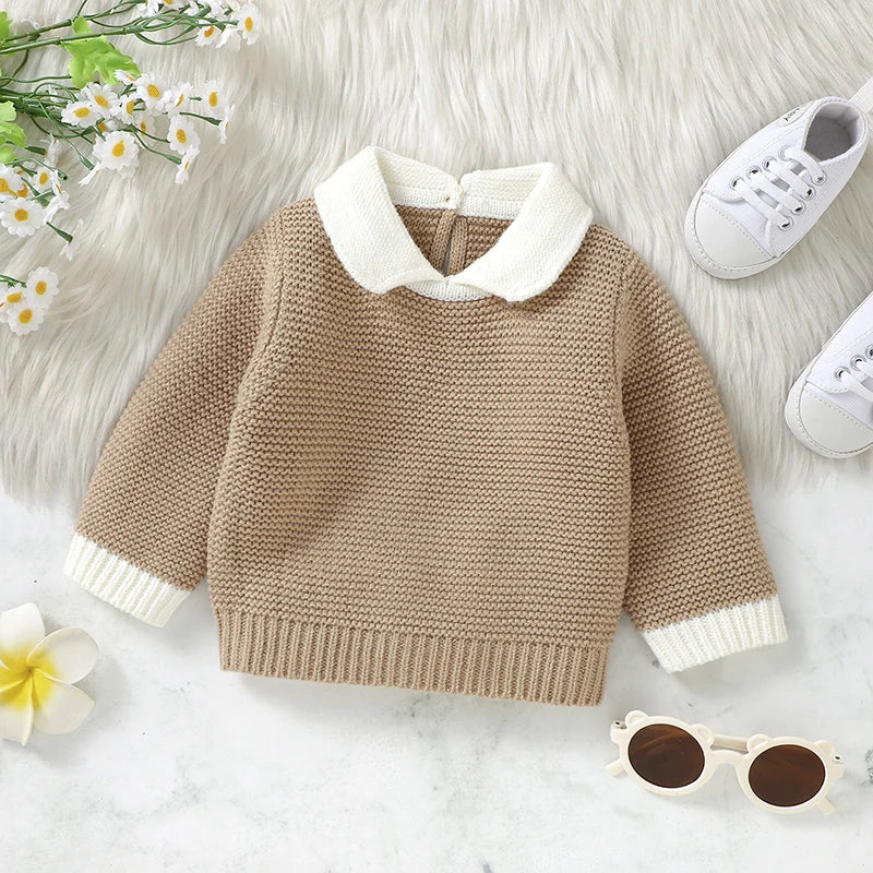 Elegant Baby Knit Turtle Neck Long Sleeve