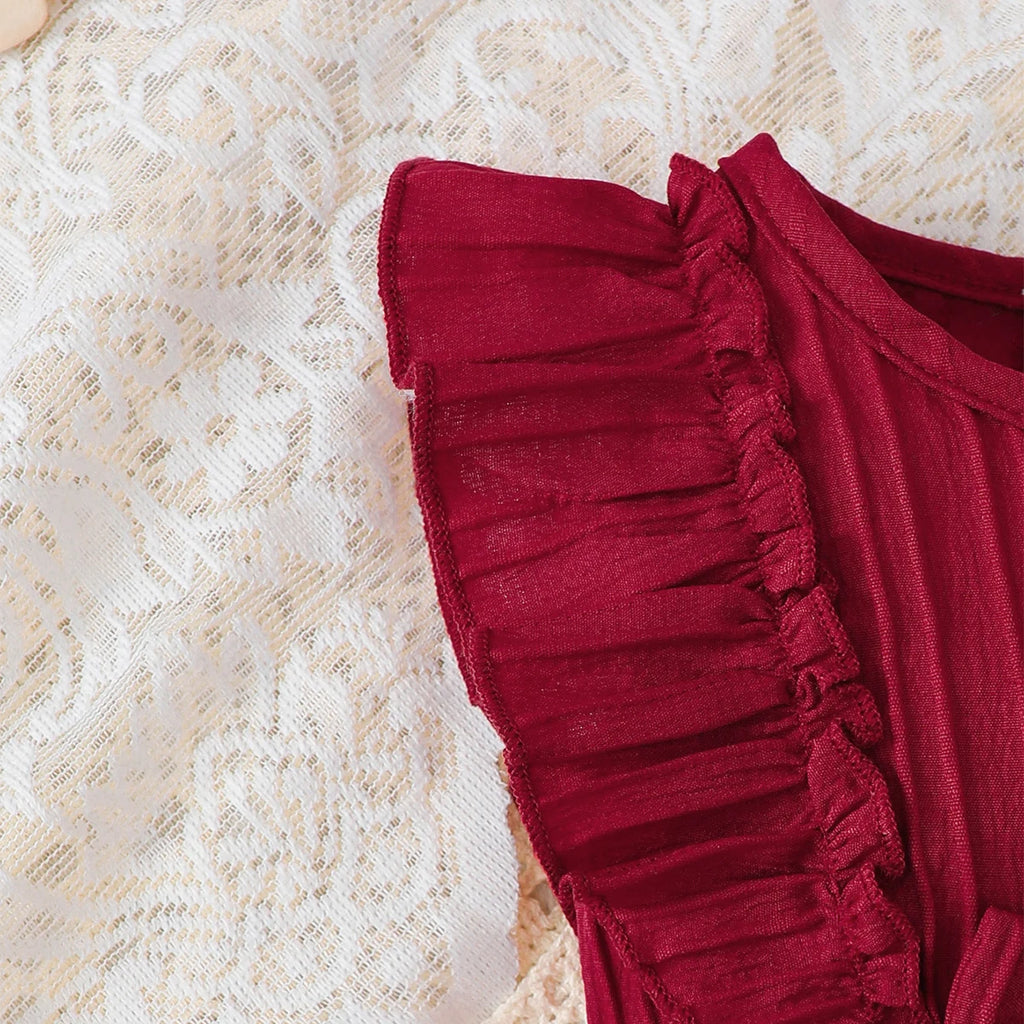 Elegant Sleeveless Ruffle Dress