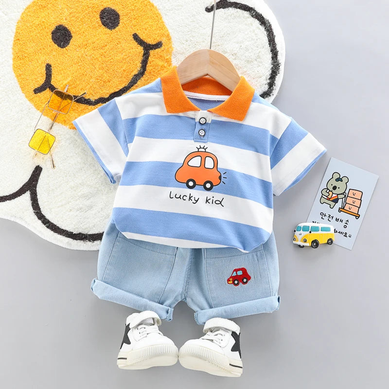 Sunny Adventure Little Kid Boy Summer Outfit