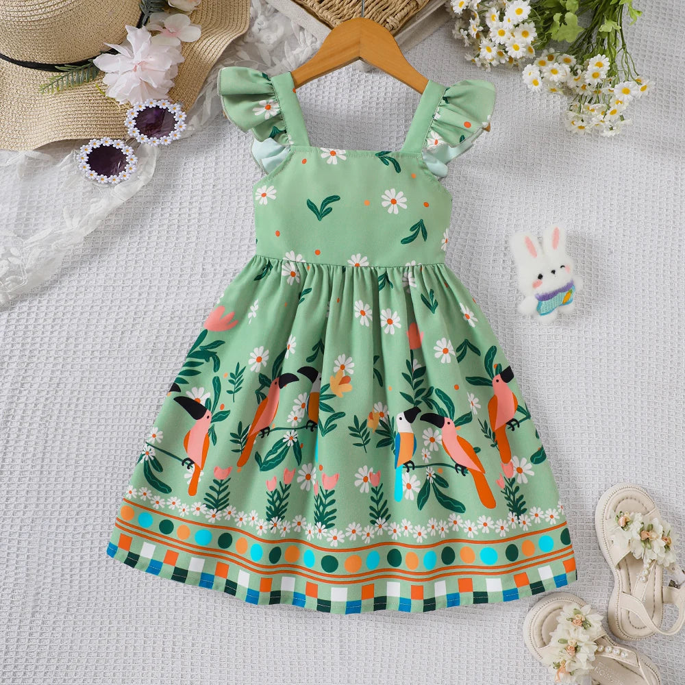 Sunny Garden Girls Flutter Sleeve Dress