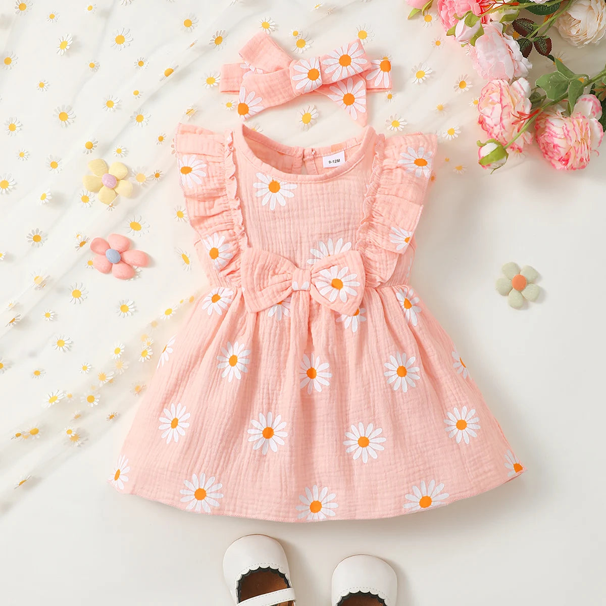 Blooming Daisy Summer Sleeveless Casual  Dress