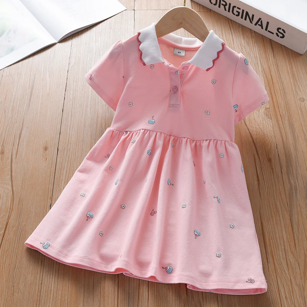 Little Heart Princess Short Sleeve Dress
