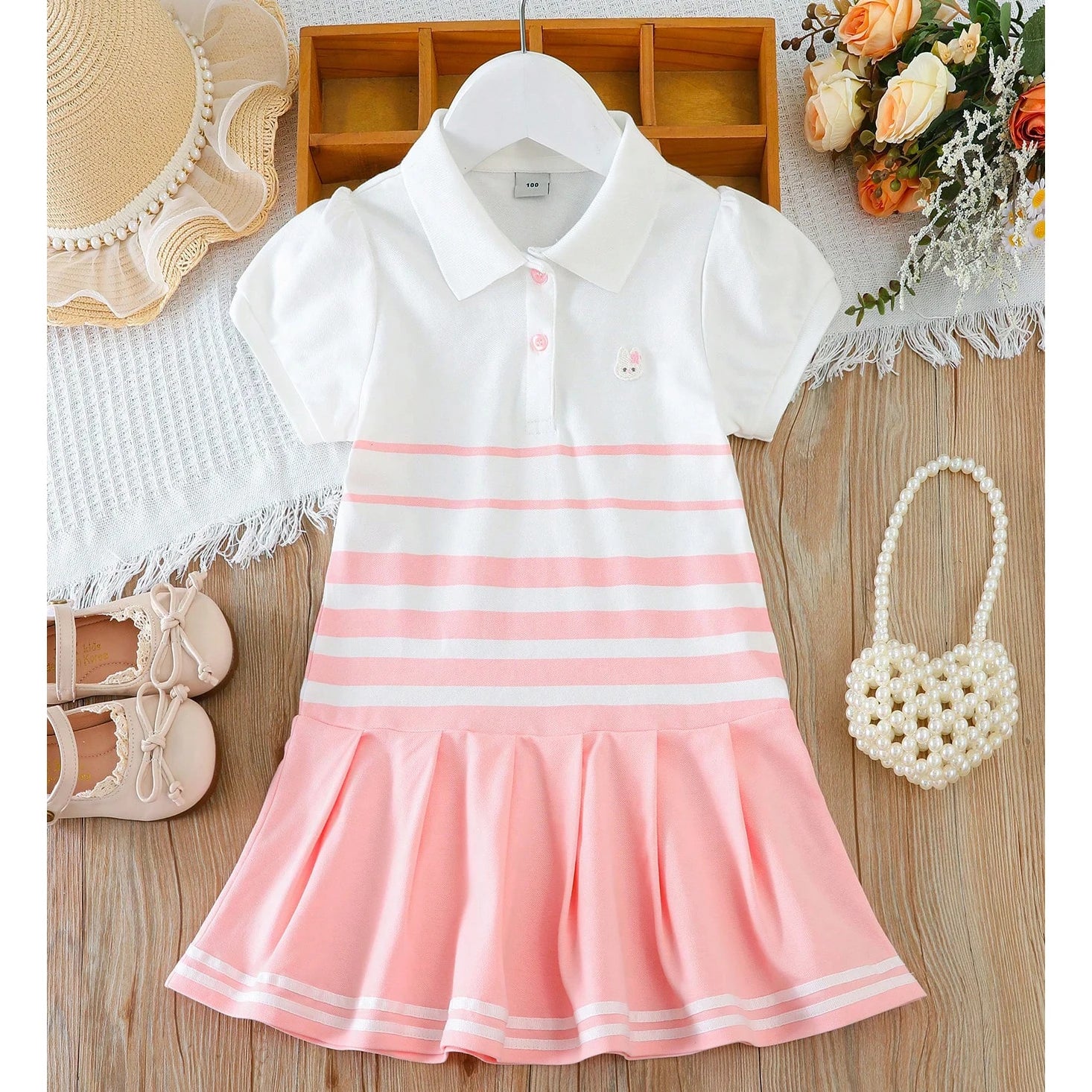 Little Heart Princess Short Sleeve Dress
