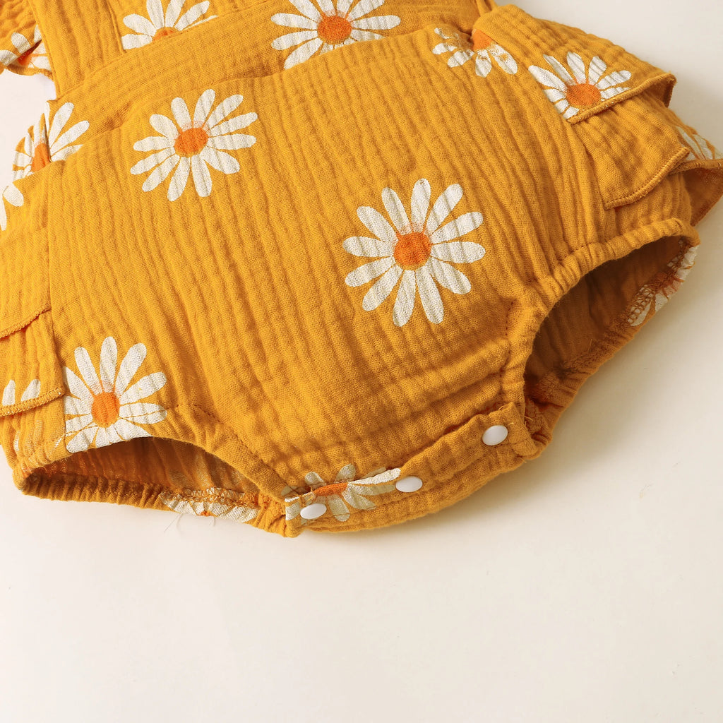Sunny Daisy Sunflower Baby Romper Set