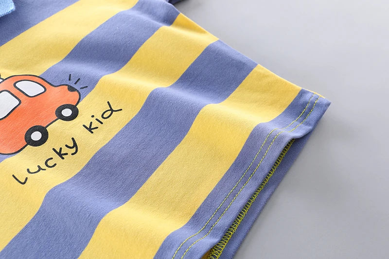 Sunny Adventure Little Kid Boy Summer Outfit