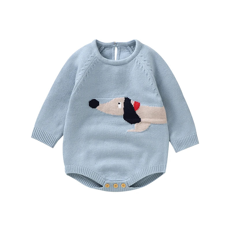 Adorable Puppy Knit Onesie for Toddler Infant