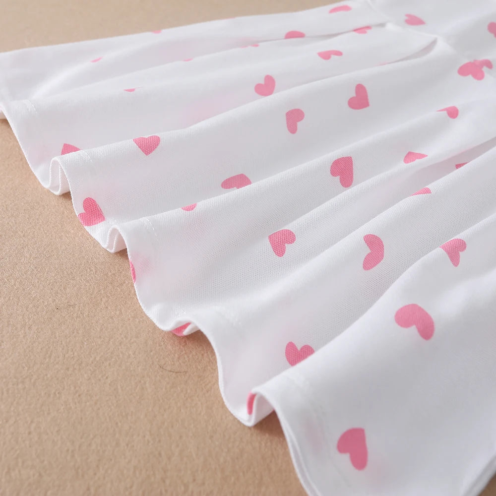 Little Heart Princess Short Sleeve Dress