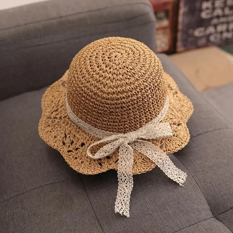 Little Sunshine Lace Baby Beach Panama Hat