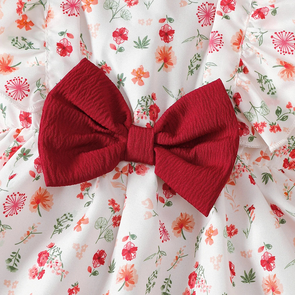 Sweet Blossom Floral Ruffle Baby Dress Set