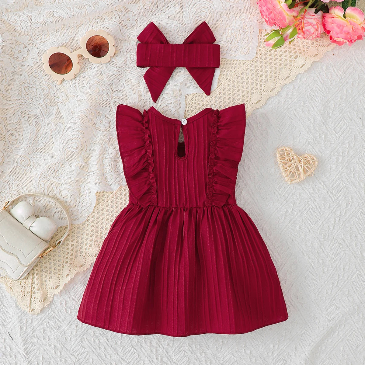 Elegant Sleeveless Ruffle Dress