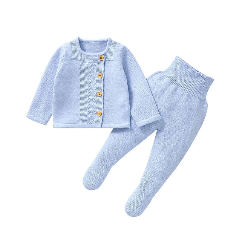 Soft Newborn Knit Outfit Two Piece Baby Set
