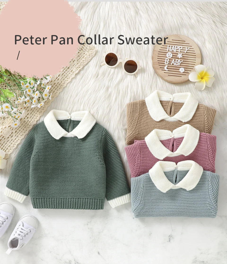 Elegant Baby Knit Turtle Neck Long Sleeve
