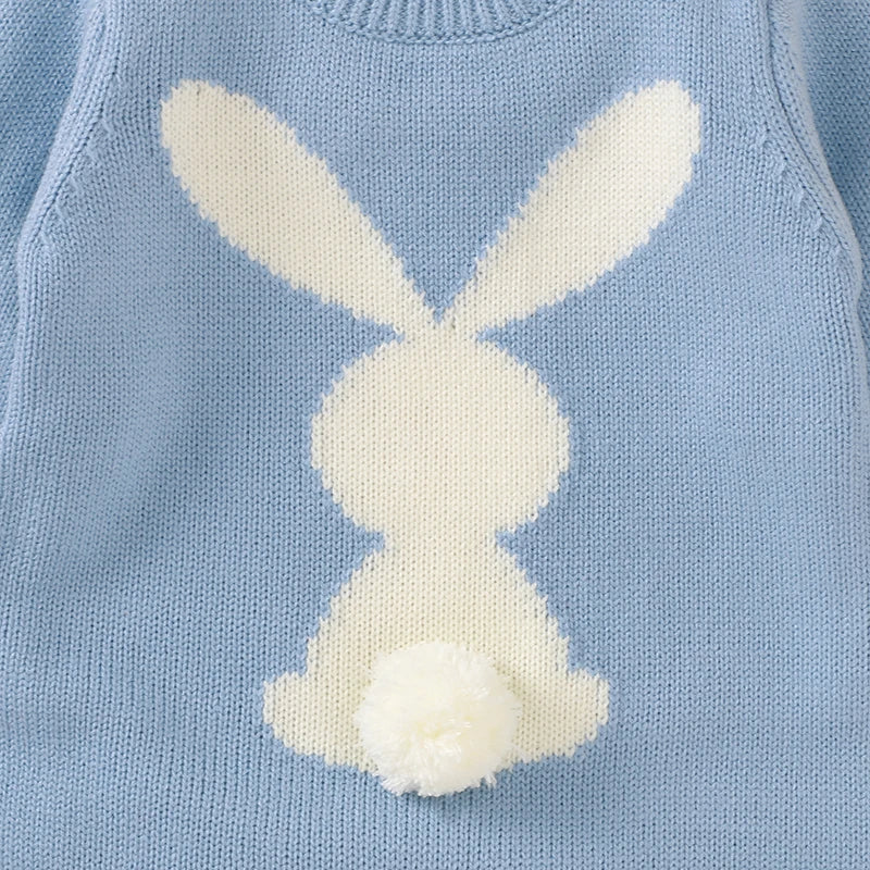 Cute Rabbit Knitted Baby Rompers for Newborns