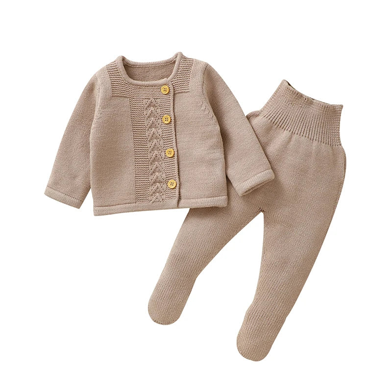Soft Newborn Knit Outfit Two Piece Baby Set