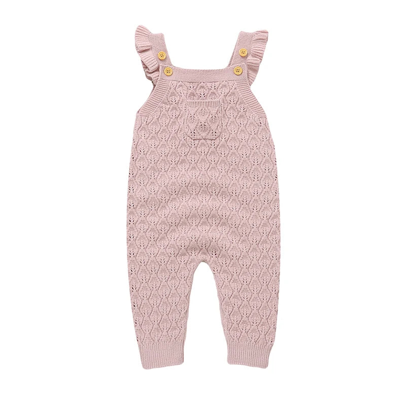 Comfy Knit Baby Sleeveless One Piece Romper Set for Infant
