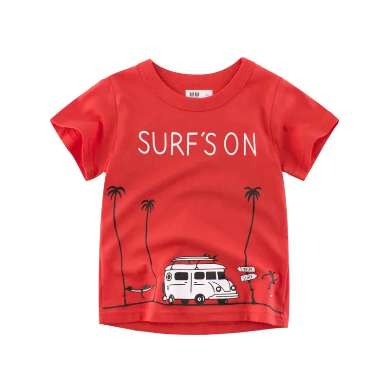 Graffiti Print Everyday Fun Kids Cotton Graphic Shirt