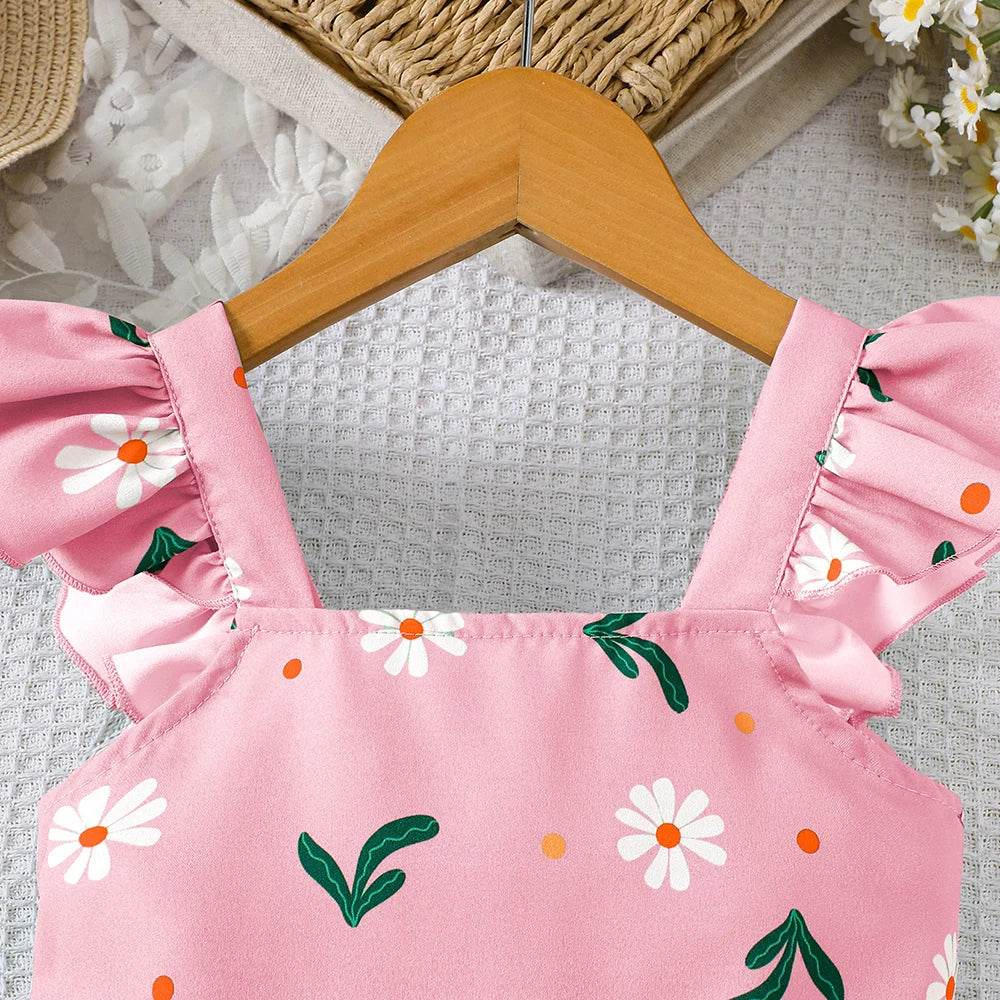 Sunny Garden Girls Flutter Sleeve Dress