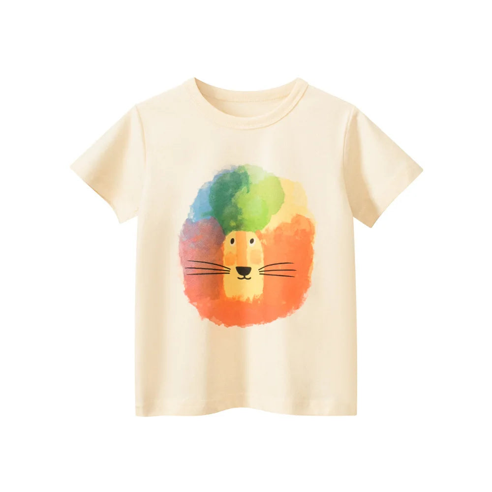 Graffiti Print Everyday Fun Kids Cotton Graphic Shirt