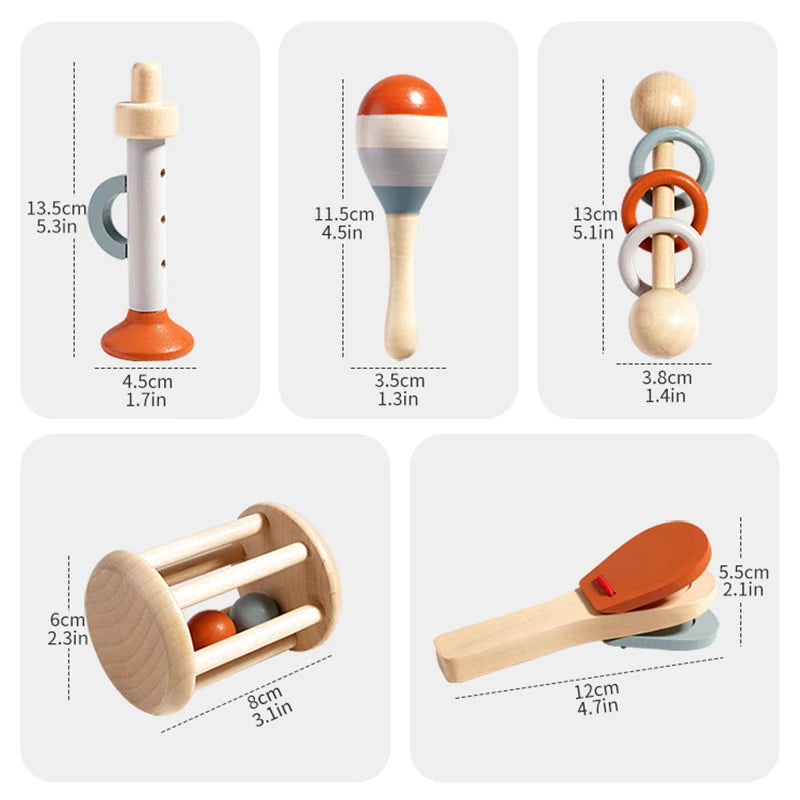 Musical Baby Wooden Toy Set