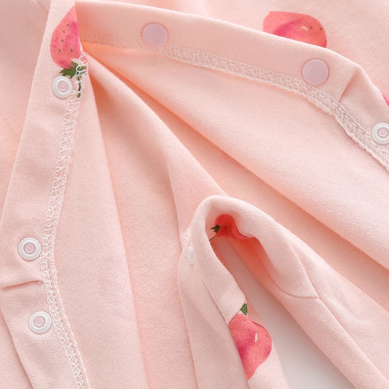 Baby Girl Strawberry Pure Cotton Romper