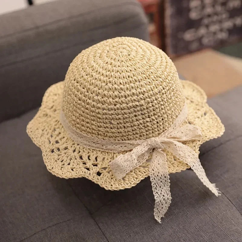 Little Sunshine Lace Baby Beach Panama Hat