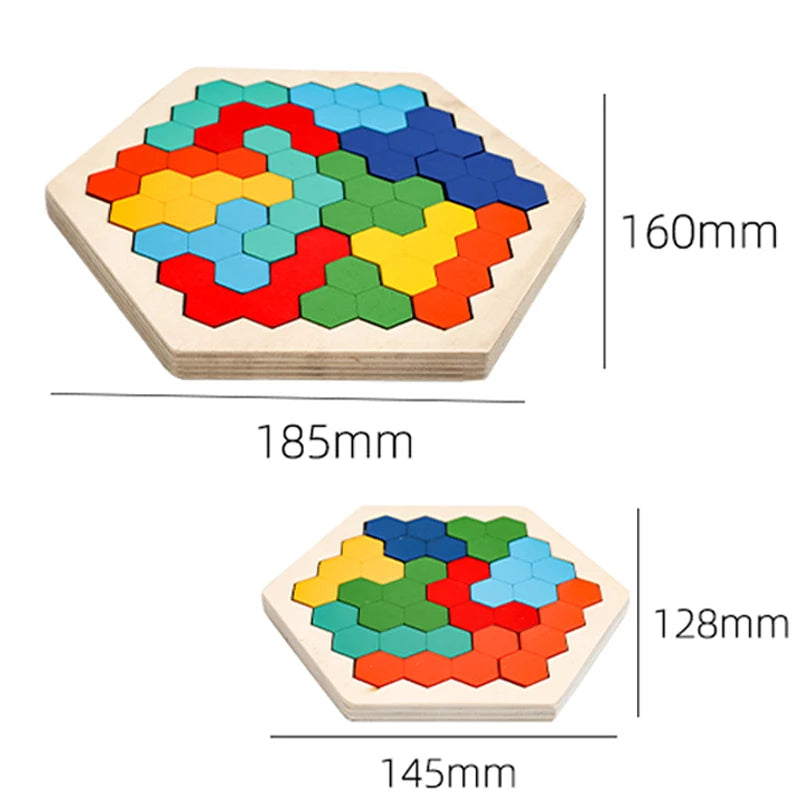 Hexagon Brain Boost Tangram Puzzle