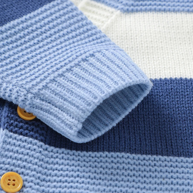 Striped Knit Baby Romper for Everyday Comfort