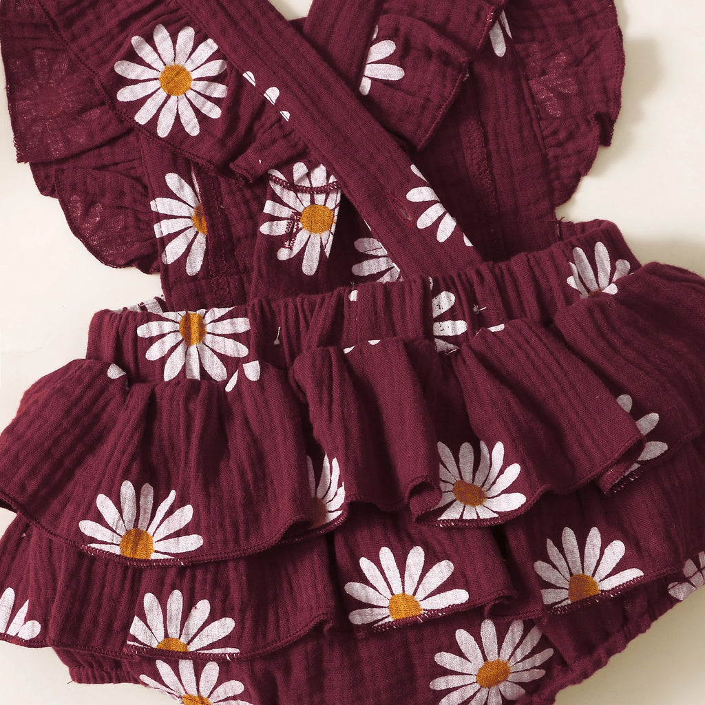 Sunny Daisy Sunflower Baby Romper Set