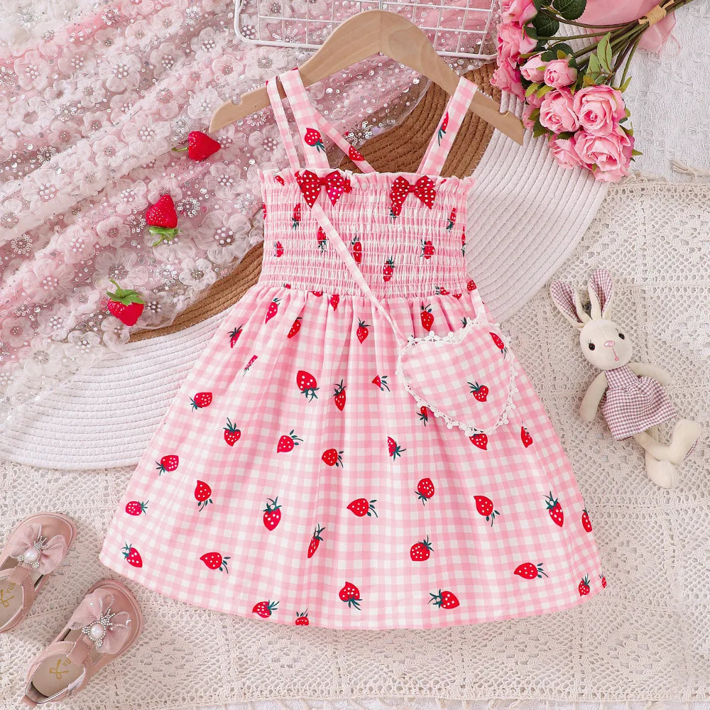 Sweet Strawberry Kid Summer Dress