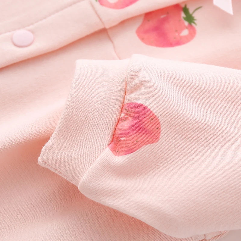 Baby Girl Strawberry Pure Cotton Romper