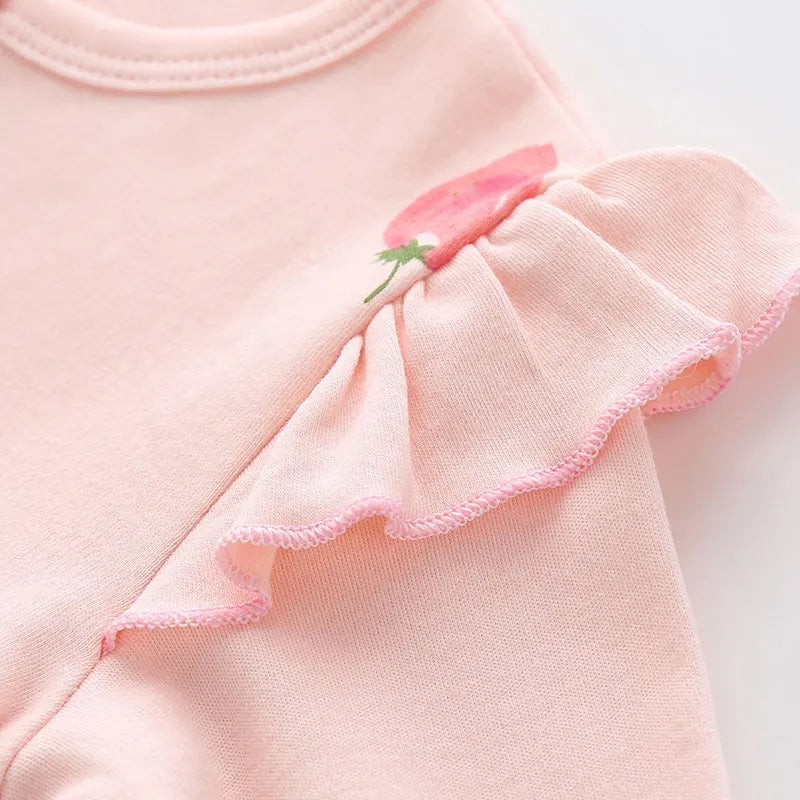 Baby Girl Strawberry Pure Cotton Romper