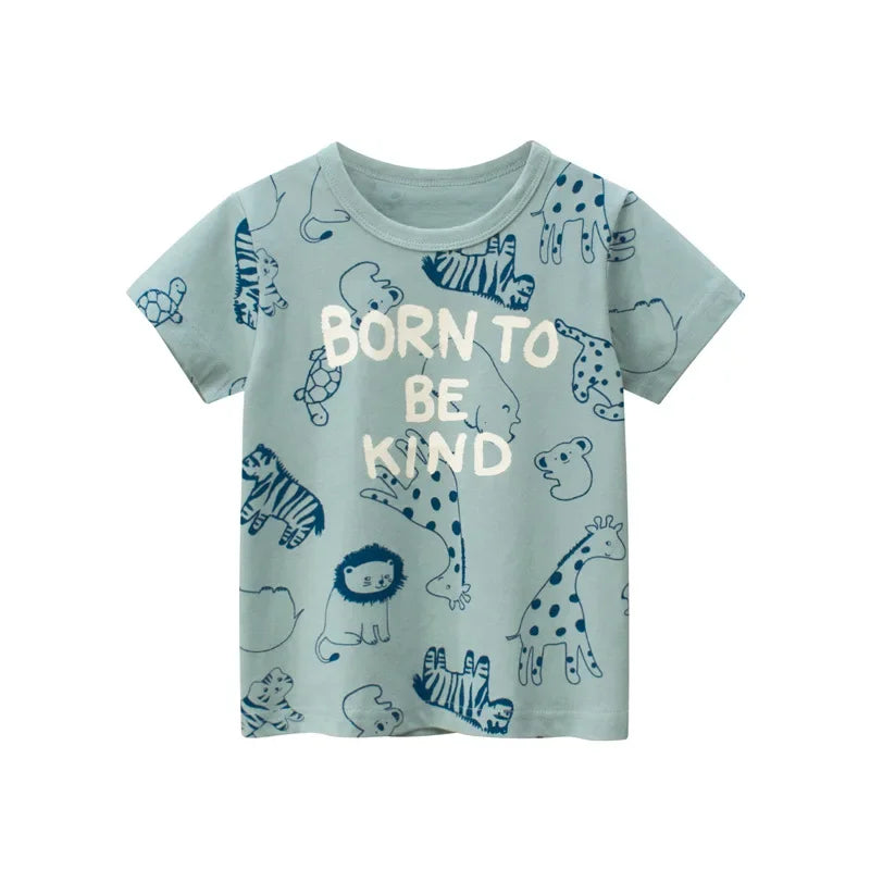 Graffiti Print Everyday Fun Kids Cotton Graphic Shirt