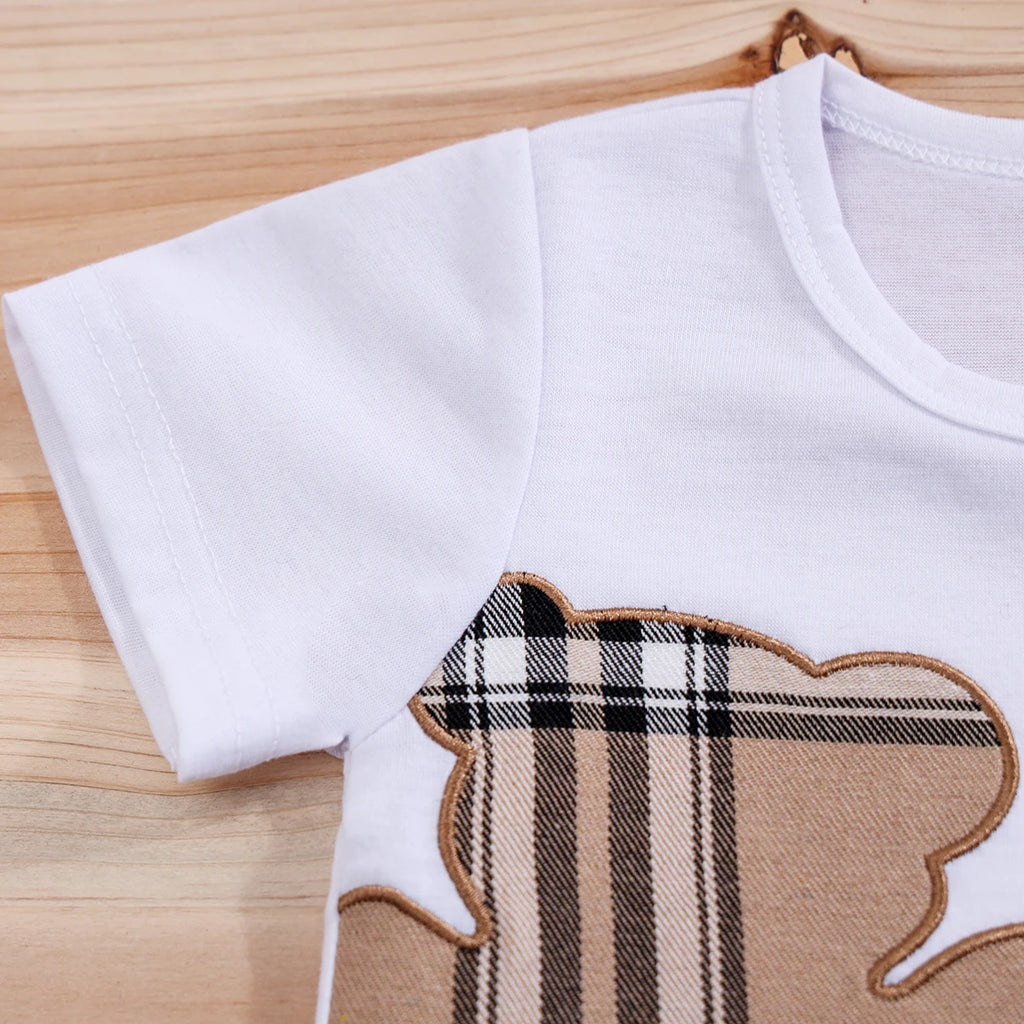 Cute Bear Baby Shorts Set 2pcs