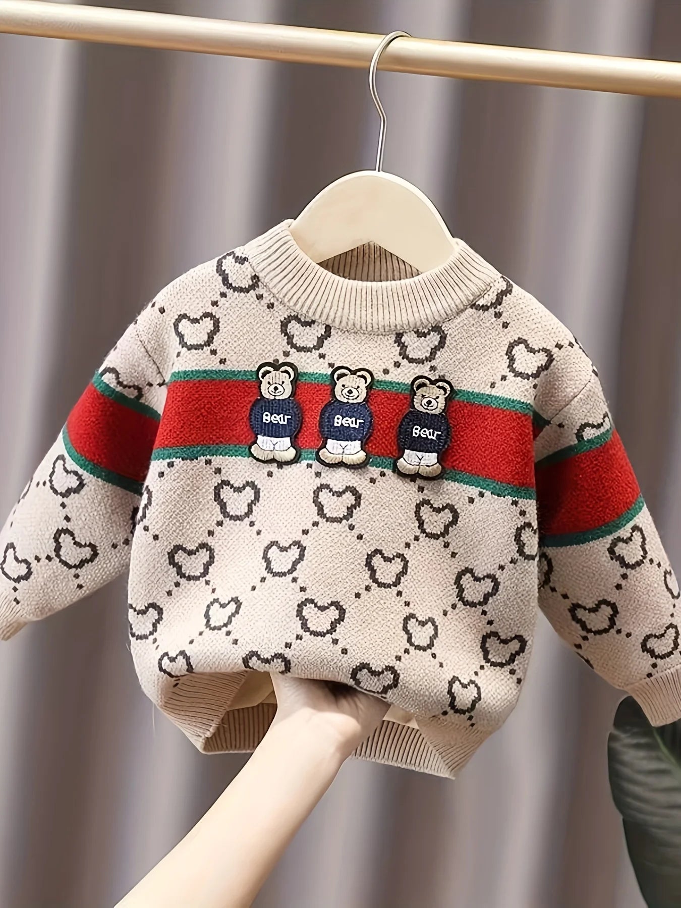 Warm Bear Knit Sweater for Kids