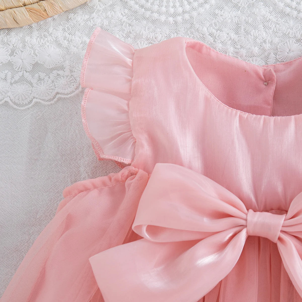 Adorable Baby Girl Chiffon Bow Dress