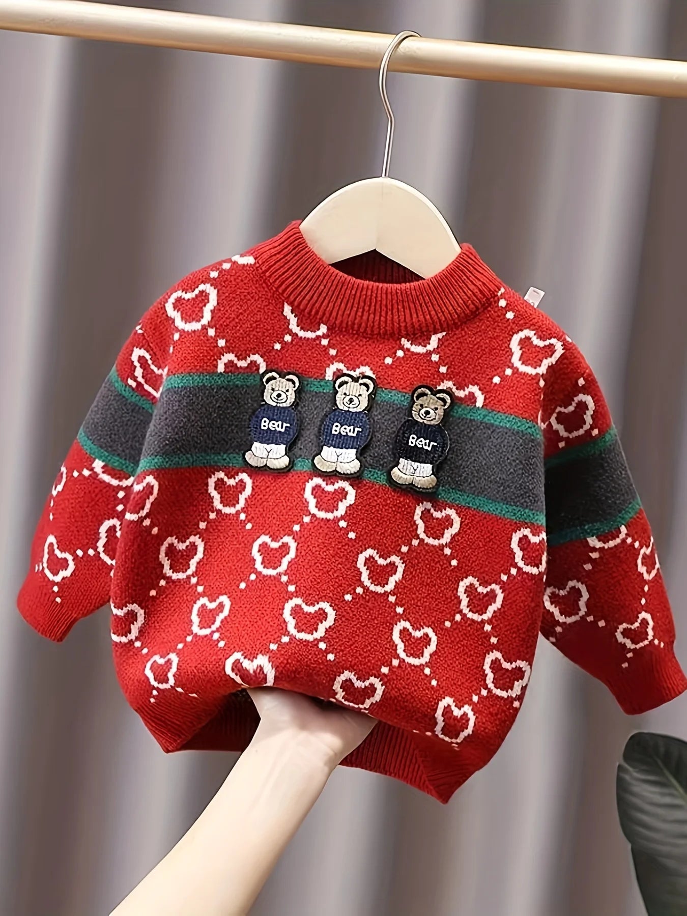 Warm Bear Knit Sweater for Kids