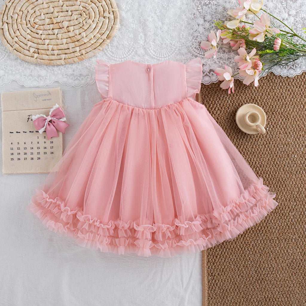 Adorable Baby Girl Chiffon Bow Dress