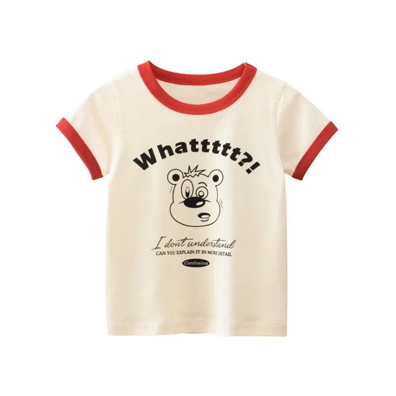 Graffiti Print Everyday Fun Kids Cotton Graphic Shirt