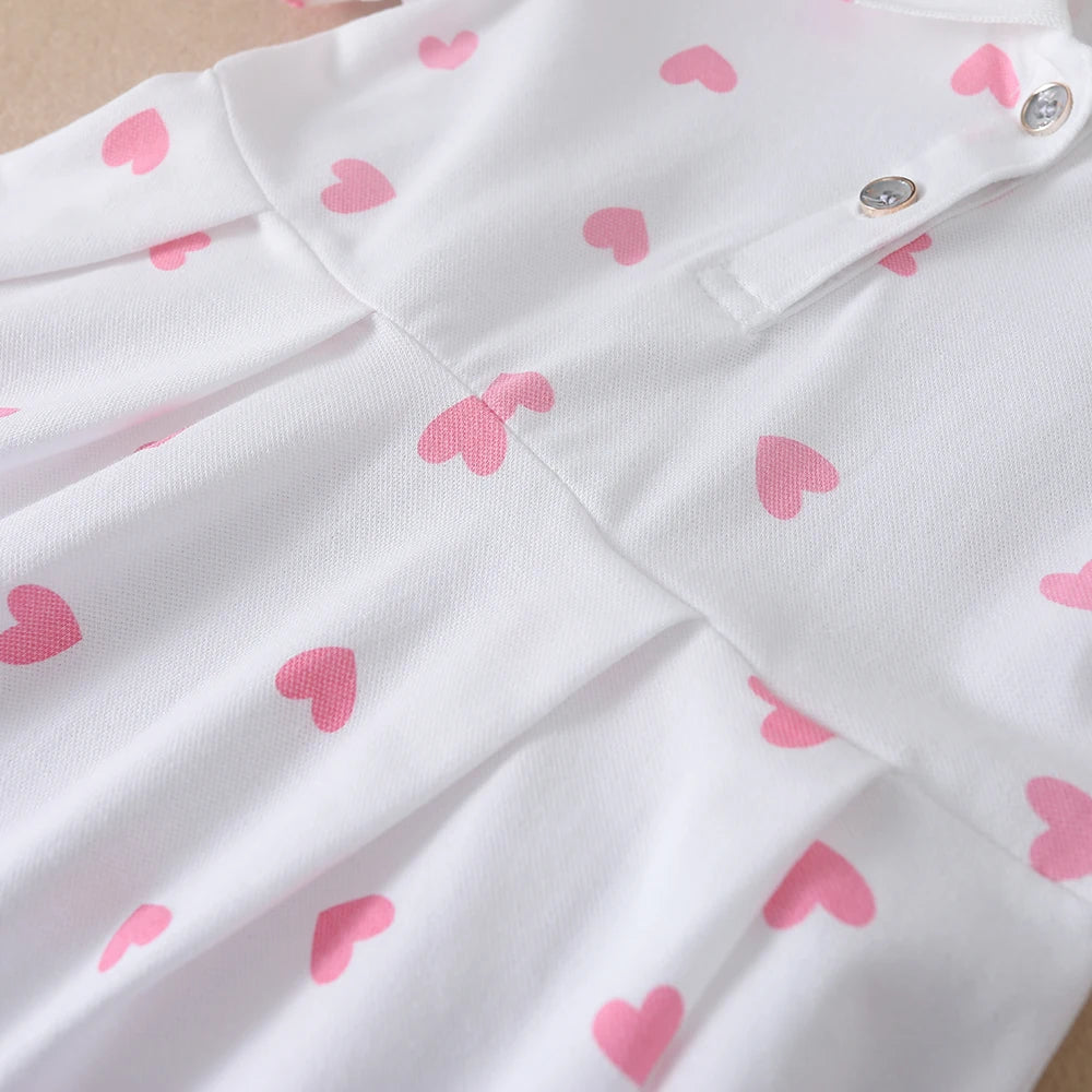Little Heart Princess Short Sleeve Dress