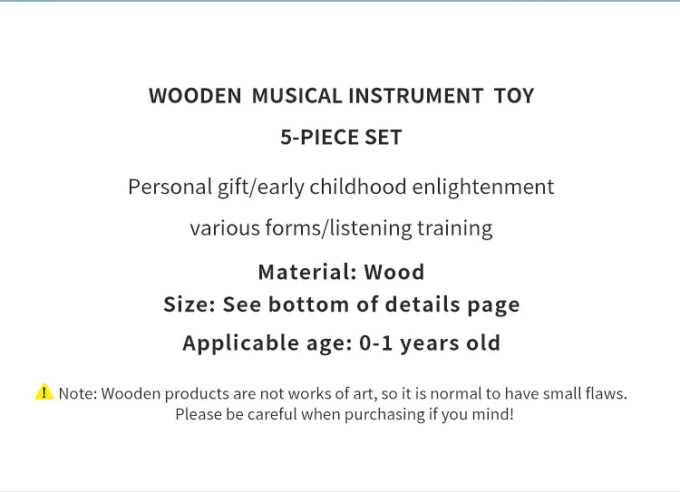 Musical Baby Wooden Toy Set