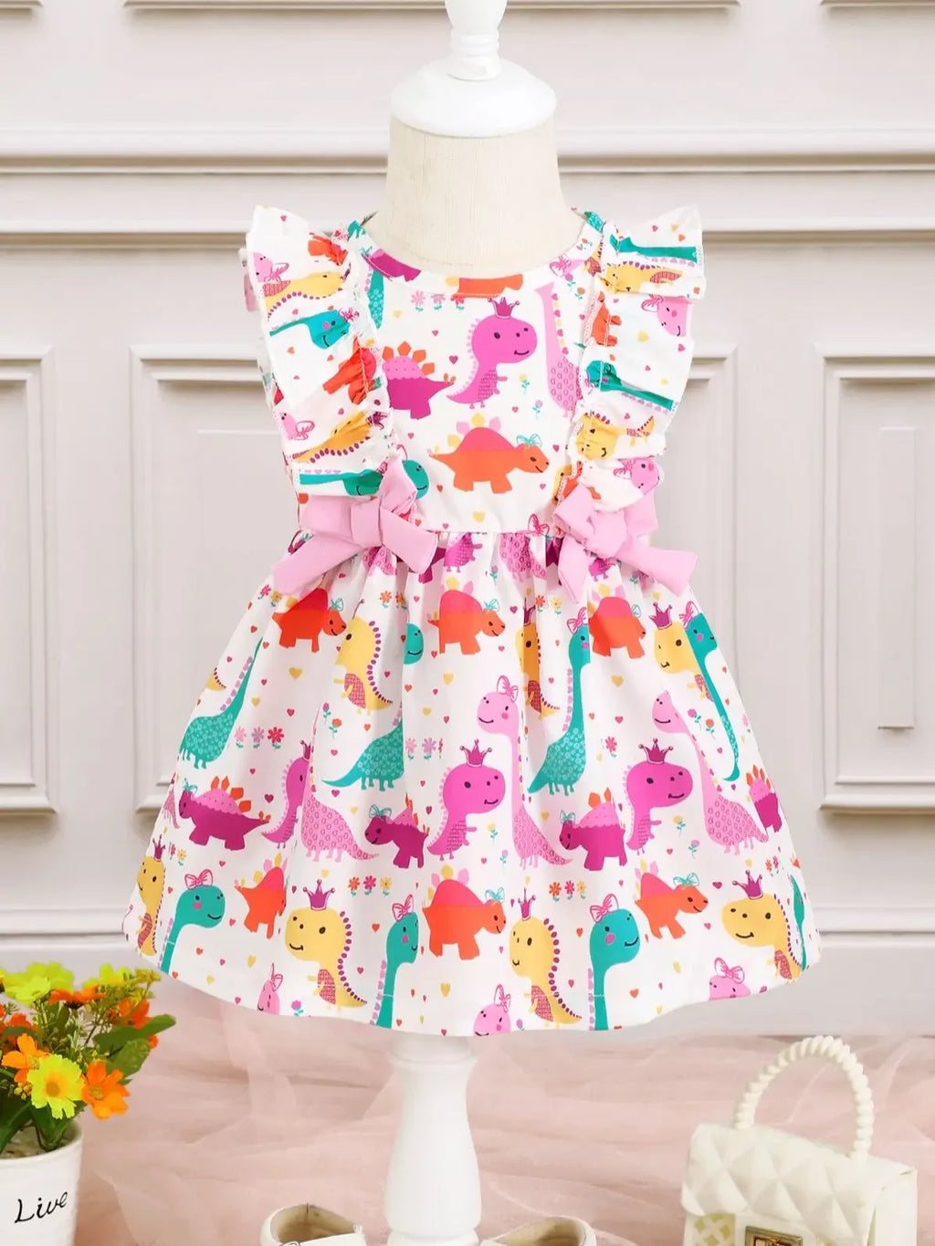 Adorable Dinosaur Toddler Summer Dress