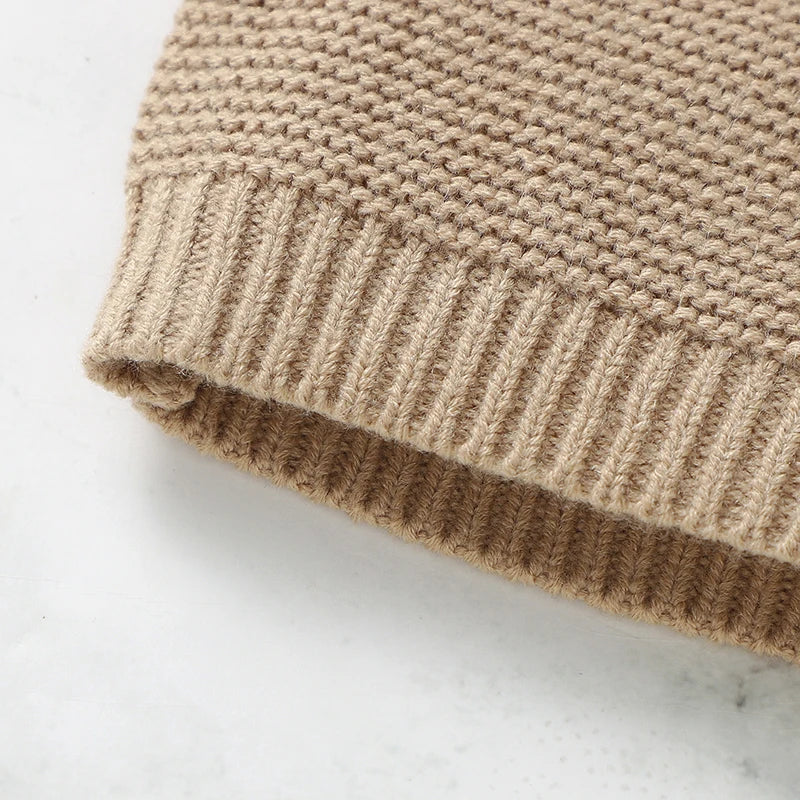 Elegant Baby Knit Turtle Neck Long Sleeve