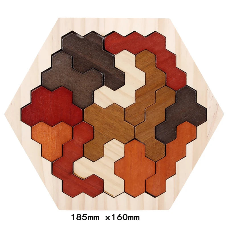 Hexagon Brain Boost Tangram Puzzle