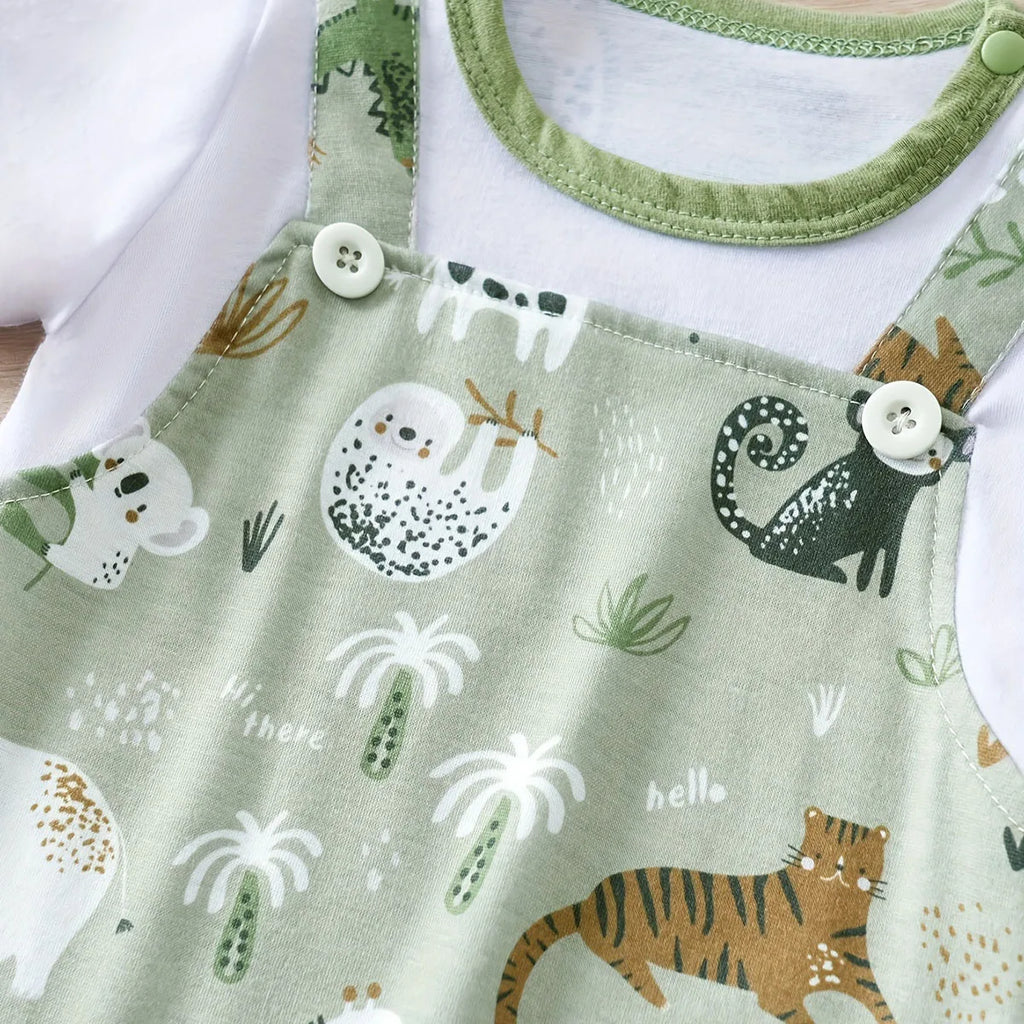 Adorable Safari Adventure Baby Romper Set